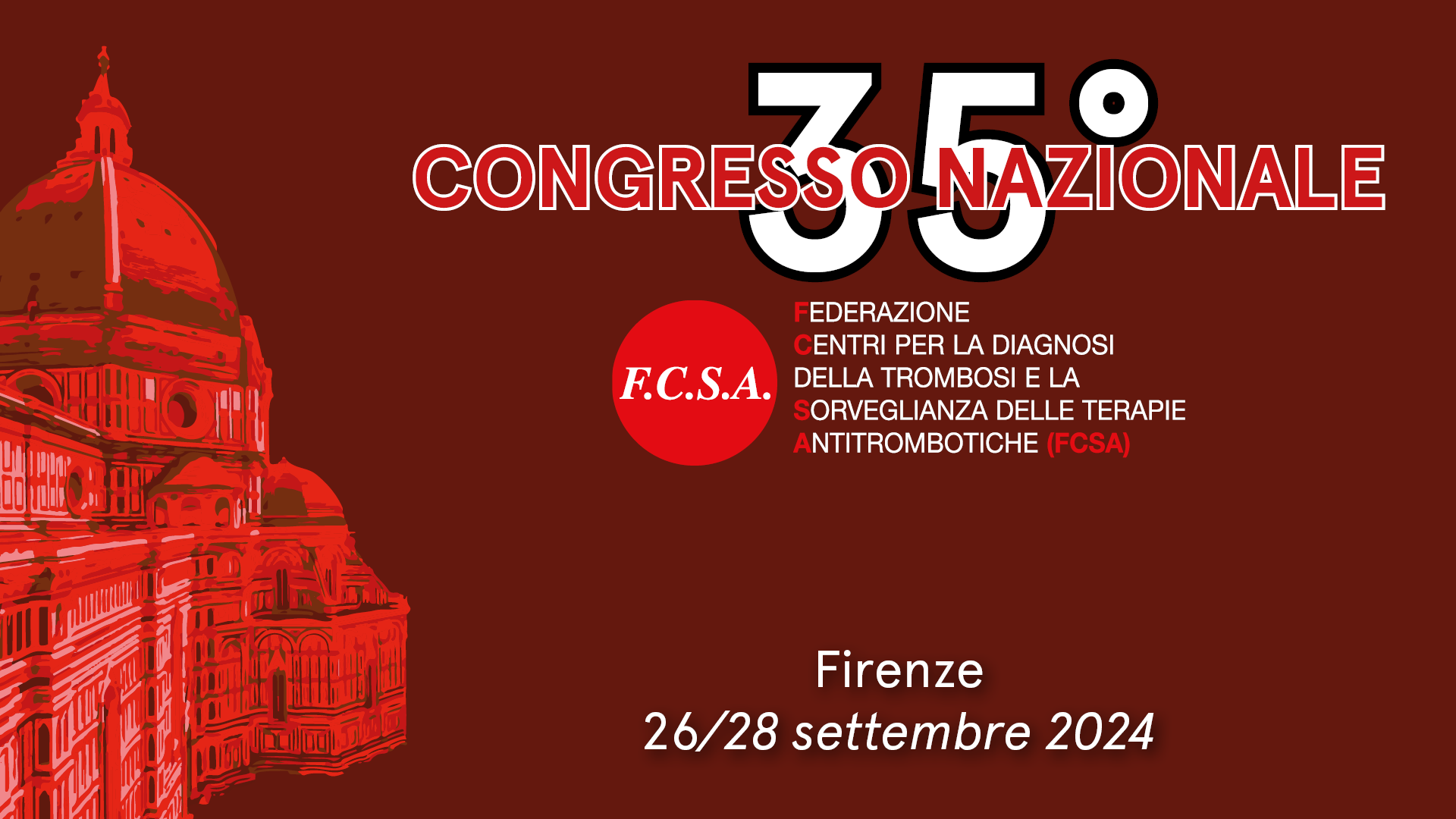 locandina congresso FCSA con duomo Firenze sullo sfondo